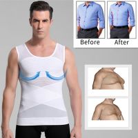 ☃●♦ Men Gynecomastia Body Shaper Sleeveless Posture Corrector Slimming Waist Control Tummy Trimmer Tops