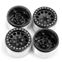 4Pcs 1.9 Metal Beadlock Wheel Hub Rim for 1/10 RC TRX4 SCX10 SCX10-II 90046 SCX10-III AXI03007 D90