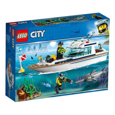 LEGO LEGO City Group CITY Series 60221 Sunshine Diving Yacht Small Particle Boy Building Block Toys