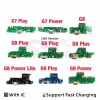 1ชิ้นขั้วต่อแท่นชาร์จ USB ชาร์จพอร์ตไมโครโฟน Flex สำหรับ Motorola Moto G7 G8เล่น G9 Plus Power Lite