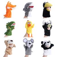 TURHA ของเล่นยัดไส้สำหรับเด็ก,ตุ๊กตาหมีแพนด้าของเล่นการศึกษาของเล่น Boneka Jari Tangan ด้วยมือ Boneka Jari Tangan หุ่นกระบอกรูปสัตว์