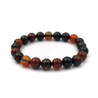 CARNELIAN หินคาร์เนเลี่ยน โทนเข้ม ขนาด 8 มม. สร้อยข้อมือหินแท้ by siamonlineshop