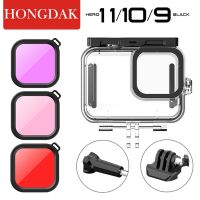 3 filter and case For Gopro Hero 10 11 Waterproof Case For Go Pro 9 Underwater Diving Cover Housing With Dive Filters Action Camera Accessories