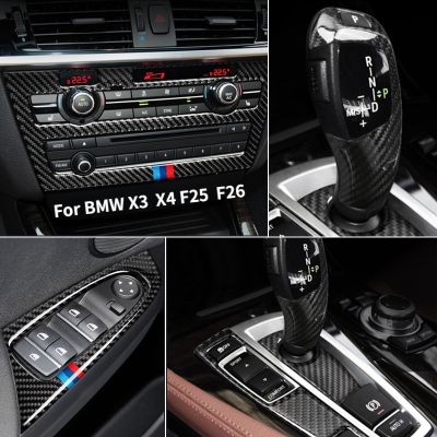 【hot】 Mutips Carbon X3 X4 F25 F26 Car Air Conditioning Outlet Panel Console Cover Sticker Interior Accessories