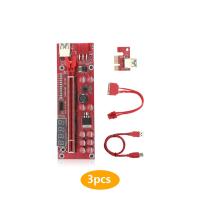 1X 1/2/3 PCI-E ถึง16X บอร์ดอะแดปเตอร์10ตัวเก็บประจุตัวขยายเร็วอุปกรณ์การ์ดวิดีโอกราฟิก14pro คอมพิวเตอร์ตั้งโต๊ะ (14pro) 3ชุด