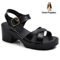 Hush Puppies_รองเท้าแตะส้นสูงผู้หญิง Heels Pumps รองเท้าหนังแท้ รองเท้าลำลอง รองเท้าส้นสูง Womens High-heeled Sandals รองเท้าผู้หญิง รุ่น LEILA QTR STRAP HP IWSF7988W -BLACK