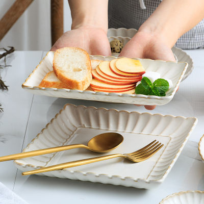 Dinner Plates Bowls Flower Shape Tableware Popular Japanese Chrysanthemum Plate Bowl Ceramic Serving Plates Salad Soup Bowl