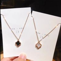 Christmas New Products Limited Edition 925 Sterling Silver Rhodium Clover Necklace Ladies Christmas Jewelry Gift