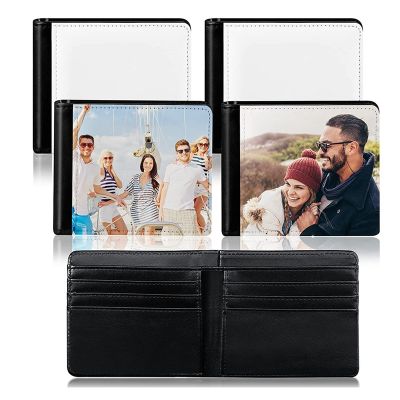 4Pcs Sublimation Wallet Blank Heat Transfer Wallet Blank Sublimation Wallet with ID Windows for Travel Work Graduation