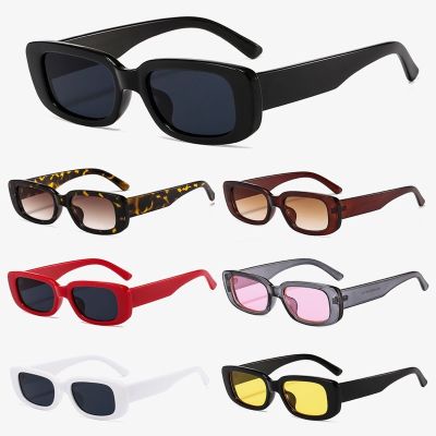 New Brand Design Vintage Women Sunglasses Fashion Retro Rectangle Small Frame Sun Glasses Female Ins Colorful Square Eyewear