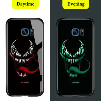 UCUC เคสโทรศัพท์เคสสำหรับ Samsung S7เคสโทรศัพท์ปิดขอบเคสมือถือ เคสโทรศัพท์ เคสชายสว่างส่องแสงใน Marvel กรณีกัปตันอเมริกาไอรอนแมนกระจกเทมเปอร์ Hard ฝาครอบด้านหลัง