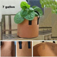 7 Gallon Fabric Garden Potato Grow Container Bag Plant Growing Bag Jardin Flower Pots Vegetable Planter with Handle WDAGTH