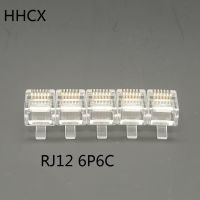 【New-store】 Buysob 10 20 50 100ชิ้น/ล็อต RJ12 6Pin 6P6C วิศวกรรม CNC โทรศัพท์คริสตัล Connector