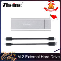 Zheino Mini External SSD M.2 2280 128GB 256GB 512GB type C Portable SSD External USB3.0 Hard Drive with 2 cables for PC or phone