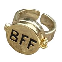 【When the flowers bloom】 BFF Openable Friendship Ring Bff Ring SilverOpenable CuteRing 124A