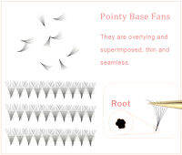 Professional Super Quality 8-15MM Sharp Stem CD Curl 3D 4D 5D 6D 8D Premade Easy Fan Volume Eyelash Extensions Factory