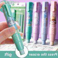 ㍿❅ pressing cartoon pencil eraser Pen type cute eraser Replaceable rubber core School student rubber eraser kid gifts office eraser