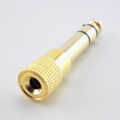 ；【‘； 1Pcs 3.5Mm Male To 6.5Mm Female Jack Connector Stereo Transmitter Audio Mic Guitar Adapter Microphone Audio Headphone