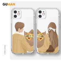 [Great. Cell phone case]  ชุดจับคู่คู่รัก GUMAN เคสครอบโทรศัพท์สวยงามน่ารักสำหรับ iPhone 14 13 12 11 Pro Max SE 2020 X XR XS Ip 8 7 Plus 381