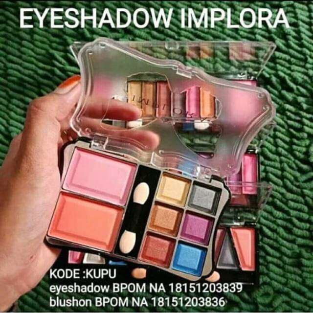 IMPLORA EYESHADOW dan BLUSH On 2in1 Kupu Kupu Pallete ORIGINAL 100