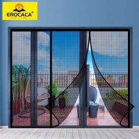 EROCACA Magnetic Door Curtain Anti-mosquito And Insect-Proof Automatic Closing Invisible Gauze  Large-Size Custom Door Curtain Decorative Door Stops