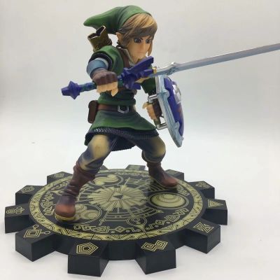 ZZOOI Bandai The Legend of Zelda Skyward Sword PVC Action Figure 1/7  Toy Zelda Link Figurine Collectible Model Toy Send A Necklace