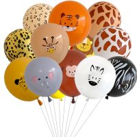 【DT】hot！ 8/10pcs Monkey/Tiger/Elephant/Giraffe Pattern Set for Kids Jungle Birthday Decoration Supplies