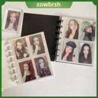 ZOWBRSH อินส์ อัลบั้มรูป Kpop วงแหวน กระเป๋าหลายช่อง ตัวยึดใบหลวม ของใหม่ กล่องใส่รูปภาพ สมุดสะสมการ์ดไอดอล ดาวล่า