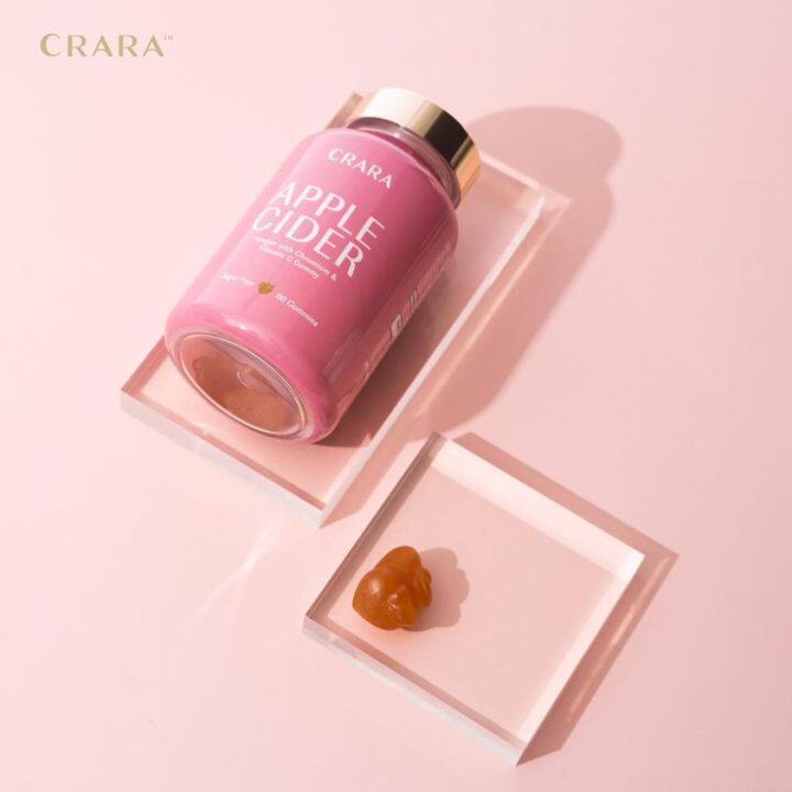 crara-apple-cidervinegar-กัมมี่เคล็ดลับหุ่นสวยของวุ้นเส้น-คุมหิว-อิ่มไว-ลดความยากอาหาร-ระบบขับถ่ายดีขึ้น-ผิวใส