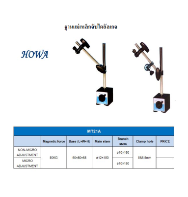 ฐานแม่เหล็กจับไดอัลเกจ *พร้อมส่ง* MAGNETIC STAND MT21A