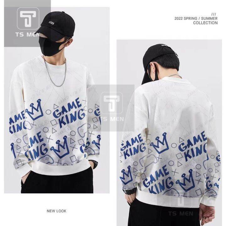 ldf-clothing-มาใหม่-ผู้ชายคุณภาพสูงคอกลมแขนยาวเสื้อฤดูใบไม้ร่วงและฤดูหนาวหลวมเสื้อกันหนาวผู้ชาย-nt44