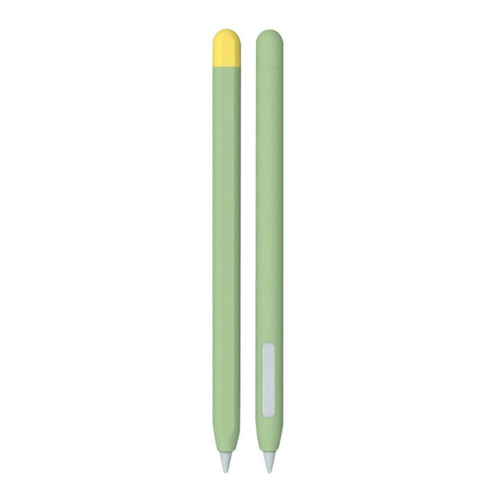 ฝาครอบสไตลัสปากกาซิลิโคนดินสอ1-2สีเคสป้องกันสไตลัสที่ตรงกันกันลื่นกันตกปากกา-ipad-2-1