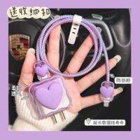 guohongzhilianjiaoyukej ชุดเเต่งสายชาร์จ ชุดถนอมสายชารืจ compatible for 20 วัต เคสอะแดปเตอร์ 20w 18w ลายการ์ตูน เคสหัวชาร์จ