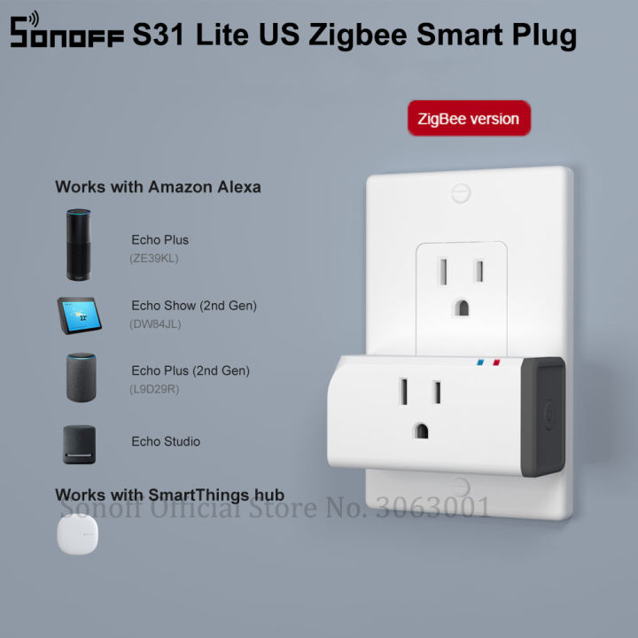 sonoff-s31-lite-zb-us-zigbee-smart-plug-socket-15a-รีโมทคอนล-power-socket-timer-switch-ทำงานร่วมกับ-smartthings-hub-alexa