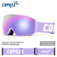 Copozz Magnetic Ski Goggles Anti-Fog Winter Snowmobile Glasses Double-Layers UV400 Protection Mens Polarized Skiing Eyewear Set