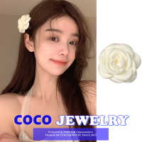 เครื่องประดับ COCOJEWELRY เข็มกลัดรูปดอกคาเมเลีย + กิ๊ฟติดผมอเนกประสงค์ดอกไม้ขนาดเล็กอ่อนโยนกิ๊บตกแต่งผมกิ๊ฟติดผม