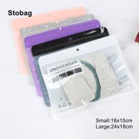 【DT】 hot  StoBag 100pcs Wholesale Underwear Packaging Ziplock Bag Plastic Self-sealing Chothes Socks Pants Shirt Storage Reusable Pouches