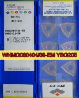 WNMG080404-EM WNMG080408-EM-YBG205 10 ชิ้น 100% ZCC เดิม เม็ดมีดคาร์ไบด์ CT YBG205 = M20-M40 กระบวนการสแตนเลส