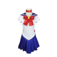 Anime Sailor Moon Cosplay Costume Tsukino Usagi Uniform Dress Outfits Cosplay Yellow Wig Halloween Carnivl Party Women Kids