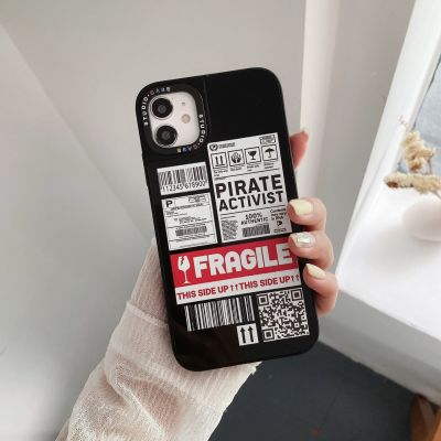 Case โทรศัพท์ ไอโฟน กระจกดำ ขอบเหลี่ยมทุกรุ่น ลายเท่ๆ เคสกันกระแทก ]14promax 14pro 14 13promax 13pro 13 12promax 12pro 12 11promax 11 XS X XR XSmax 7plus 8plus 7 8