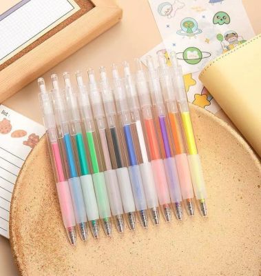 3D Glossy Jelly Ink Pen Colorful Marker 12 set Fluorescent Graffiti Gel Pen Gift Kids Sketching Markers Highlighters Stationery