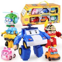 SUPERRR อะนิเมะ Poli Amber ROY Poli Car KIDS Robot Toy ฟิกเกอร์แอคชั่น ยานพาหนะแปลงร่าง ตกแต่งเดสก์ท็อป หุ่นยนต์โพลิ ผู้ใหญ่/เด็ก/ของเล่นเด็ก