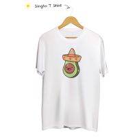 SINGHA T-Shirt เสื้อยืดกสรีนลาย Cute Avocado