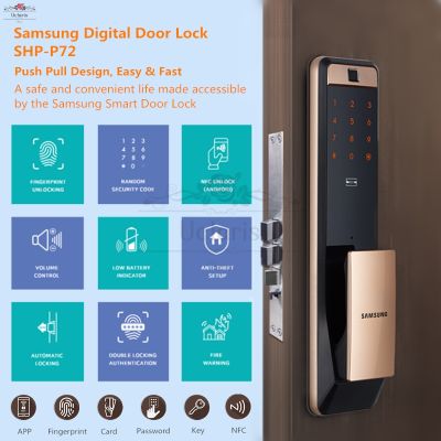 【YF】 Samsung Smart Digital Doorlock SHP-P72 Remote Control Biometric Fingerprint Lock With APP Security Intelligent Locks For Home