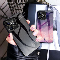 2023ใหม่จุดสินค้าเคสสำหรับ Realme C53 C55รูปแบบดาว C55NFC กระจกเทมเปอร์เคสใส่โทรศัพท์ Realmec53กรอบซิลิโคนฝาแข็ง REALME C55 NFC