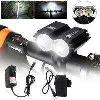 SolarStorm 6000LM 2x T6 LED Front Bicycle Lamp Bike Headlight Headlamp with 18650 Battery and Charger