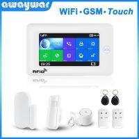 ₪❄Awaywar-Home Burglar De Alarme Inteligente 43หน้าจอสัมผัส Tuya Controle Remoto Braço Desarmar Wi-Fi