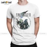 Mens T-Shirt Cloud &amp; Sephiroth Leisure Tees Short Sleeve Final Fantasy VII Video Game T Shirt Crewneck Clothes Printing