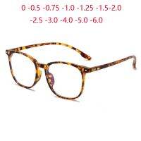 Leopard Frame Square Prescription Glasses For The Nearsighted Blue Light Blocking Student Myopes Lunettes 0 -0.5 -0.75 To -4.0