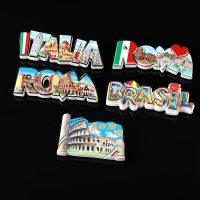 Creative Resin Magnet Refrigerator Decor Roman Colosseum Italy Souvenir Brasil Fridge Magnet Decor Home Decoration Accessories